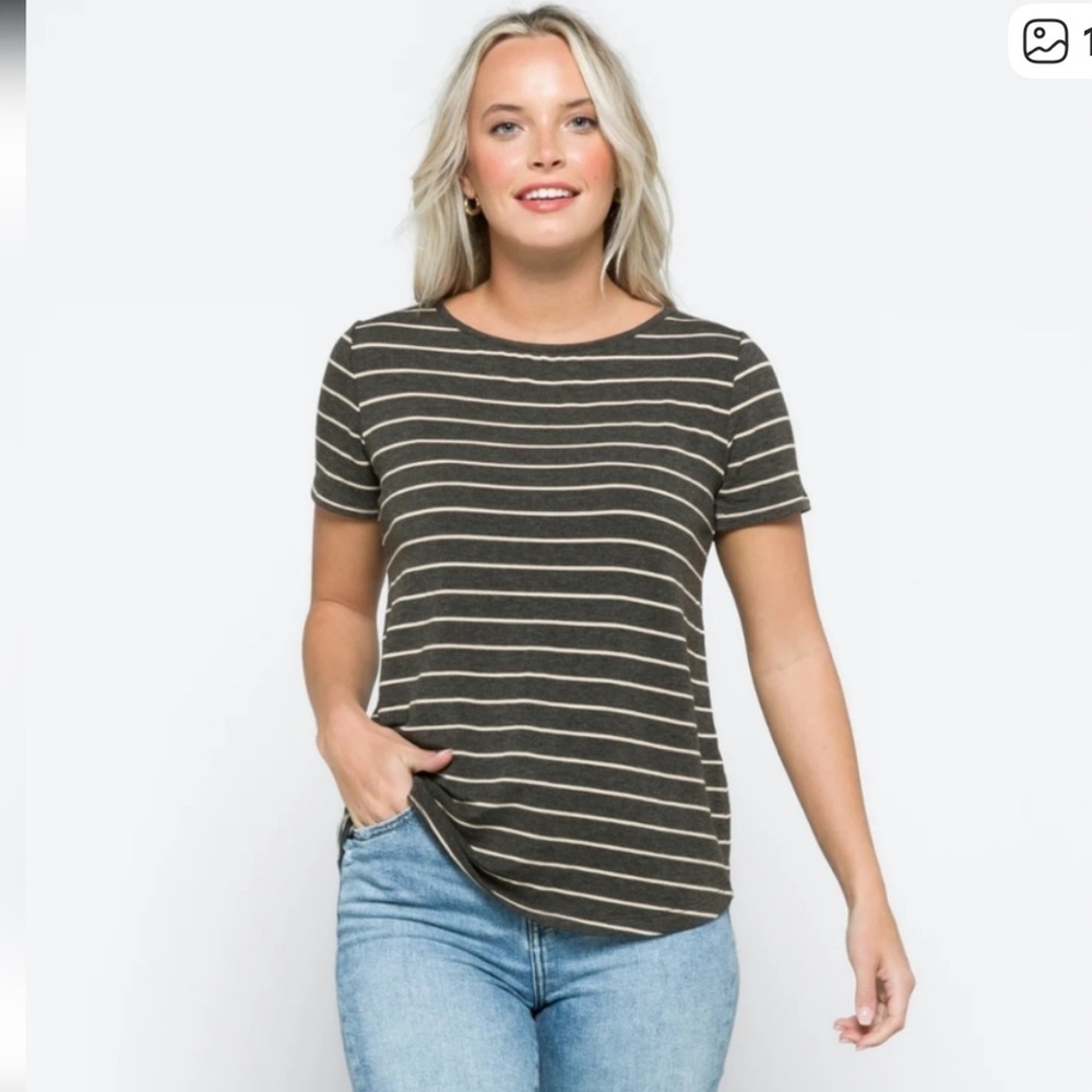 Pink Clover Comfy Striped Tee size S